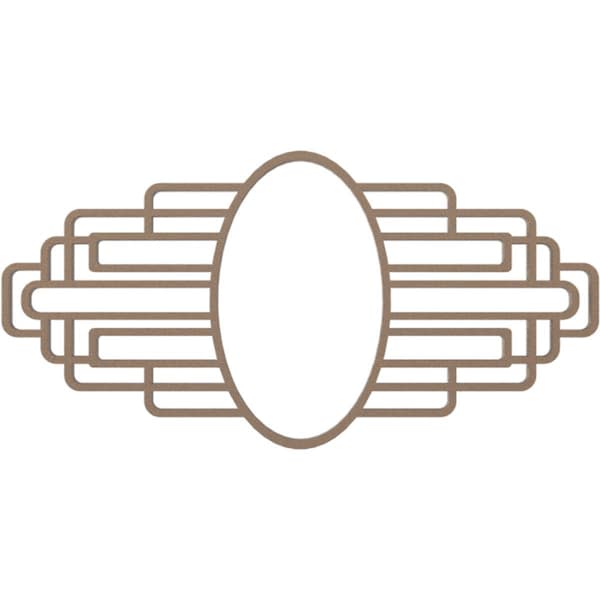 Ekena Millwork Elizabeth Architectural Grade PVC Pierced Medallion, 36"W x 18"H x 17"IH x 9 7/8"IW x 1"P, Copper CMPP36X18EBSCO - main